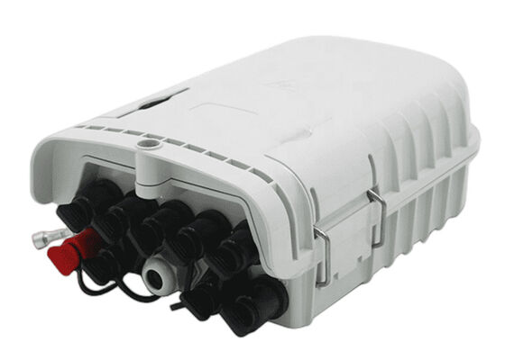 ABS PLC 8 पोर्ट फाइबर टर्मिनेशन बॉक्स ग्रे ऑप्टिकल टर्मिनल एनक्लोजर IP65