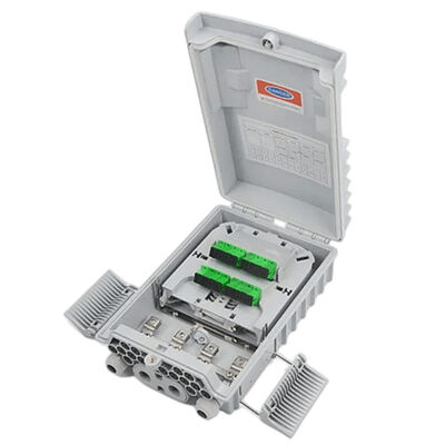 SM / MM फाइबर ऑप्टिक स्प्लिटर बॉक्स लाइट ग्रे 1x8 PLC स्प्लिटर