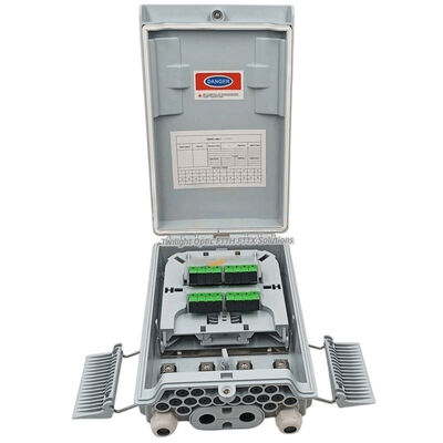 SM / MM फाइबर ऑप्टिक स्प्लिटर बॉक्स लाइट ग्रे 1x8 PLC स्प्लिटर