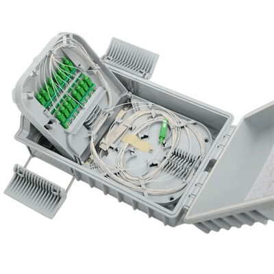 SM / MM फाइबर ऑप्टिक स्प्लिटर बॉक्स लाइट ग्रे 1x8 PLC स्प्लिटर