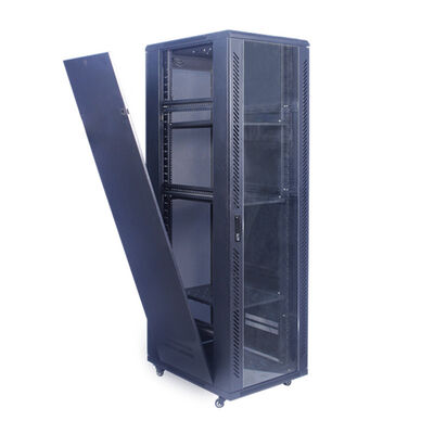 PDU सर्वर रैक कैबिनेट फ्लोर स्टैंड SPCC 42U 600*1000*2000MM