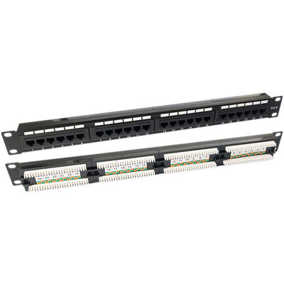 1U ब्लैंक कीस्टोन पैच पैनल अनिशेल्डेड 24 पोर्ट CAT5E पैच पैनल