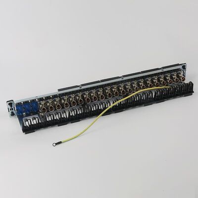 UTP नेटवर्क पैच पैनल इंटीग्रेटेड RJ45 1U 24 पोर्ट पैच पैनल
