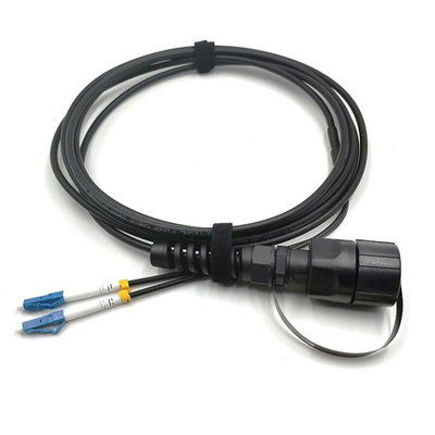 Ip68 FTTA ODVA LC से DLC UPC APC 5.0mm आउटडोर आर्मर्ड वाटरप्रूफ फाइबर जम्पर पैच कॉर्ड